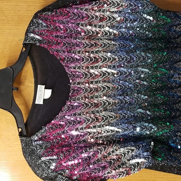 Copy cats sequence blouse size Large - Picture 3 of 5